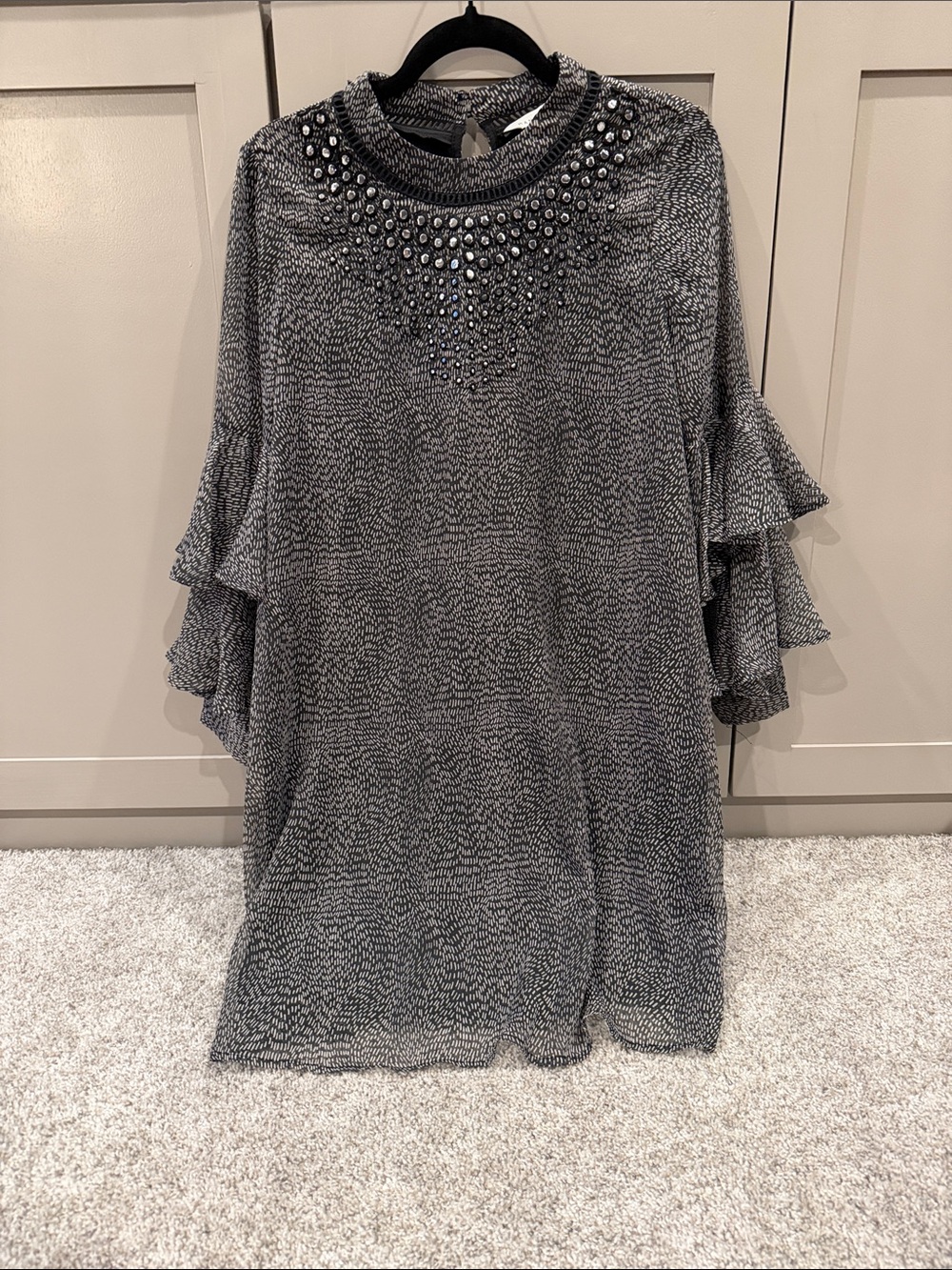 Anthropologie Ranna Gill Mirror Flutter Dress